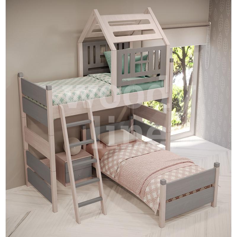  Παιδική κουκέτα μόνο το επάνω κρεβάτι με σκάλα χωρίς σκεπή (ΓΗ 5 ΜΑΣΙΦ ΟΞΙΑ)